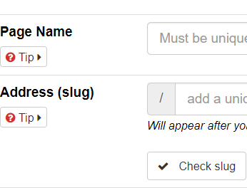 Give unique name and slug
